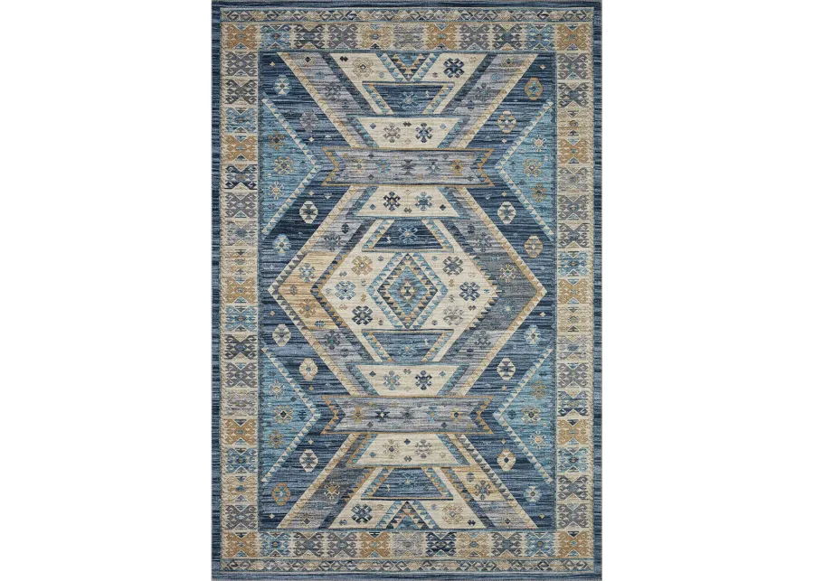 Zion ZIO02 Ocean/Gold 8'6" x 11'6" Rug