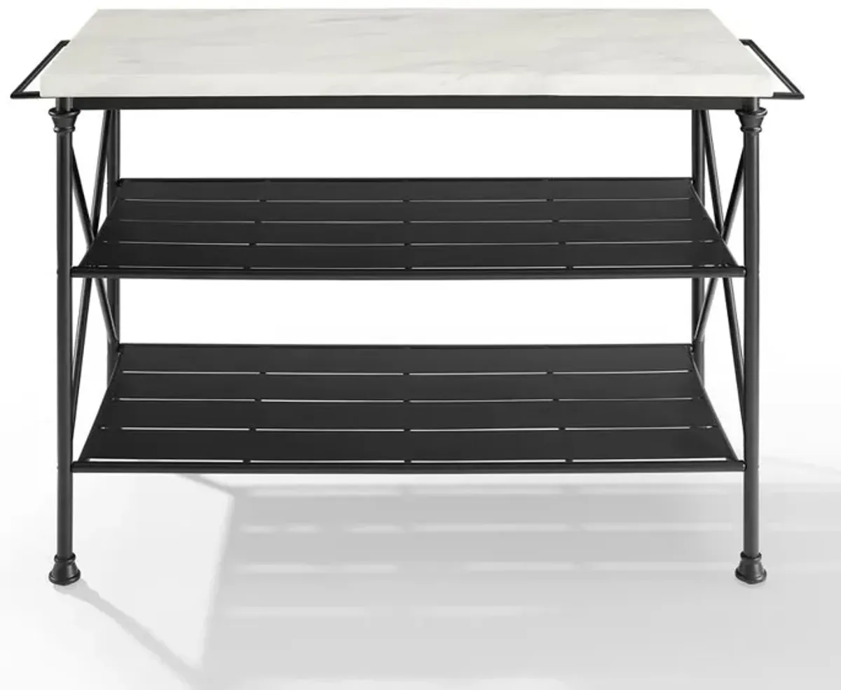 Crosley Furniture Madeleine Kitchen Island Matte Black