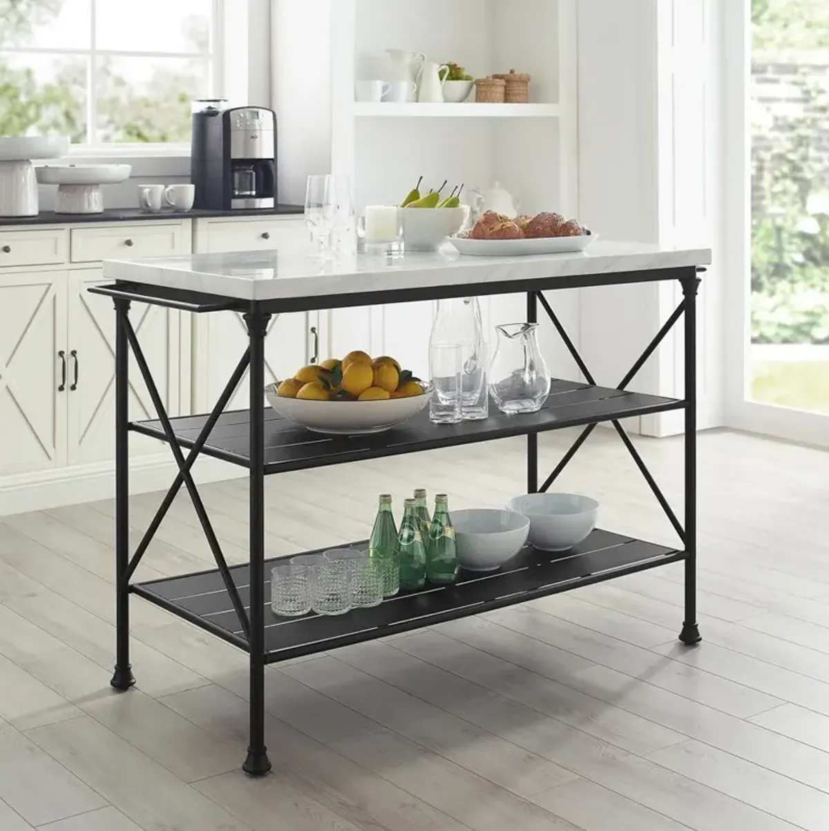 Crosley Furniture Madeleine Kitchen Island Matte Black