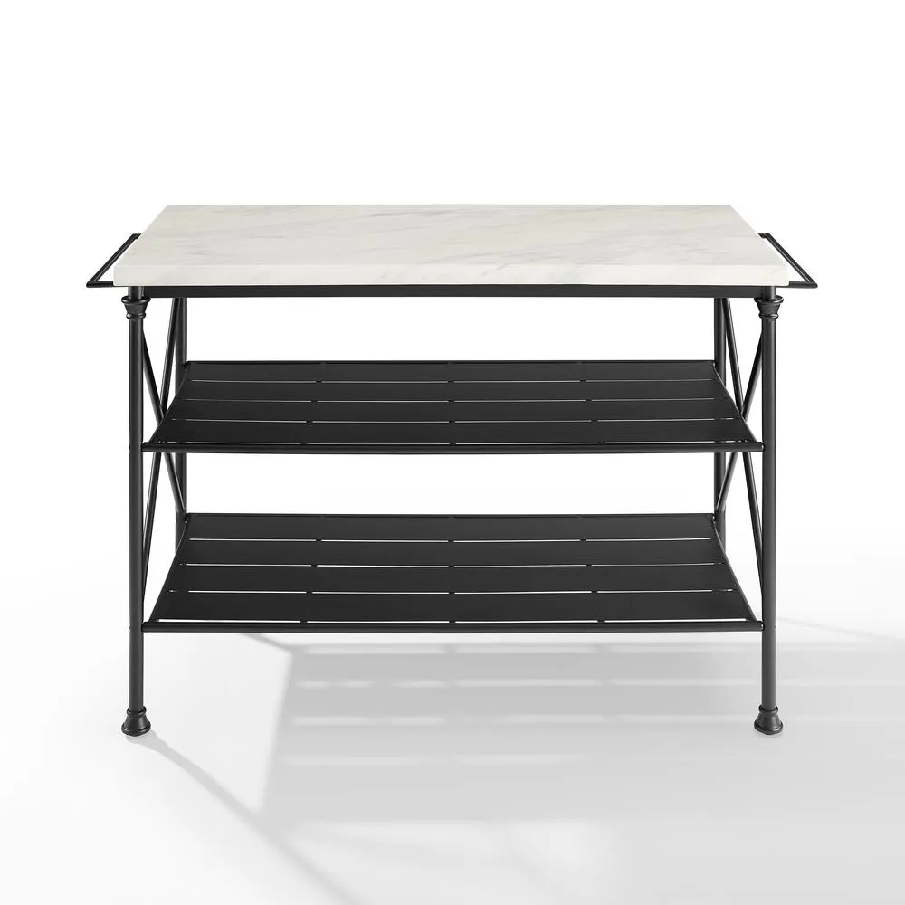 Crosley Furniture Madeleine Kitchen Island Matte Black