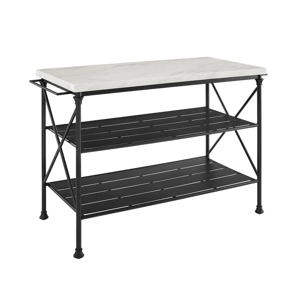 Crosley Furniture Madeleine Kitchen Island Matte Black