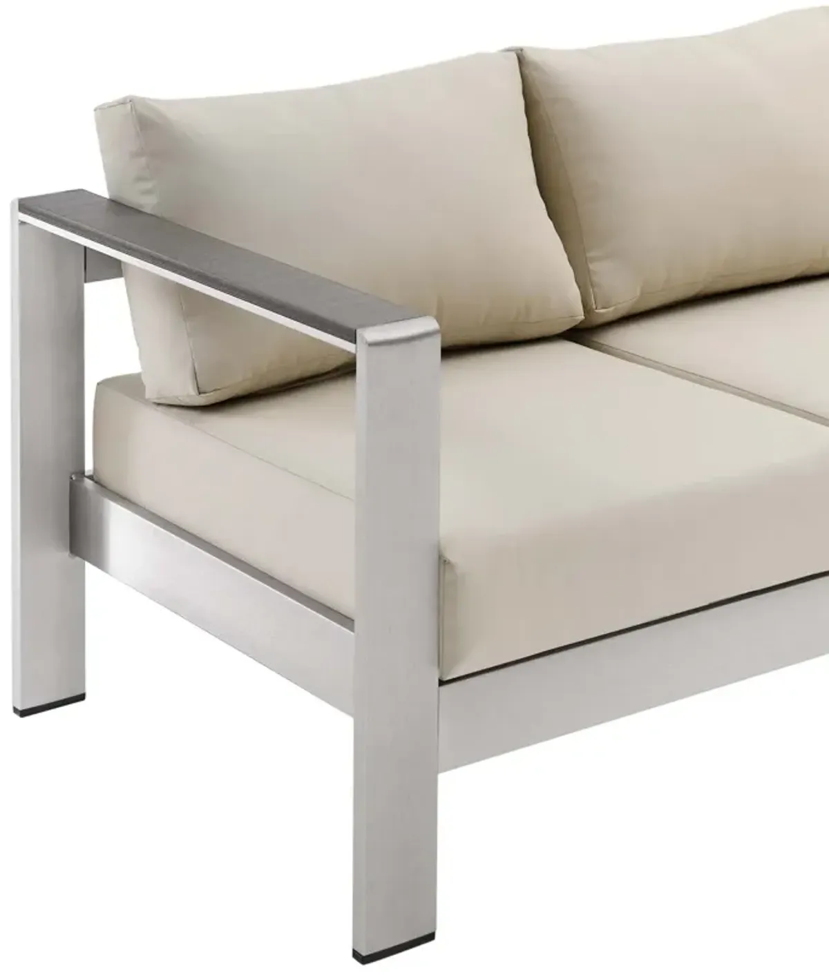 Modway - Shore Outdoor Patio Aluminum Sofa