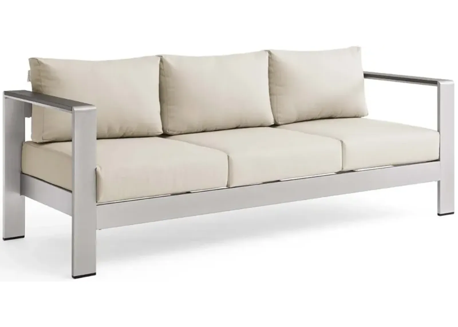 Modway - Shore Outdoor Patio Aluminum Sofa