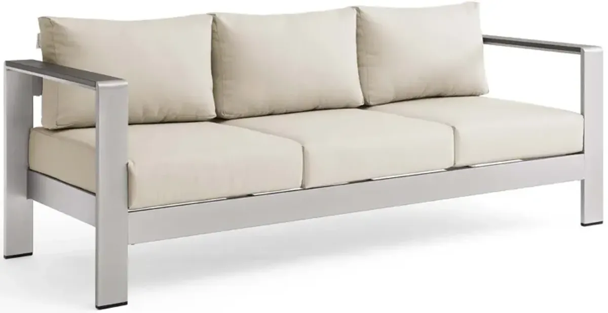 Modway - Shore Outdoor Patio Aluminum Sofa