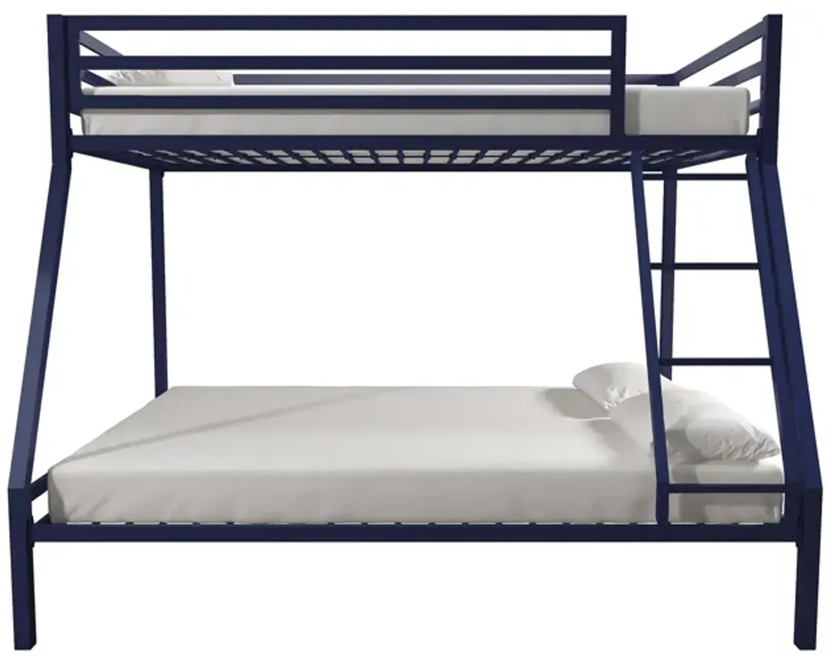 Mainstays Premium Twin over Full Metal Bunk Bed, Blue