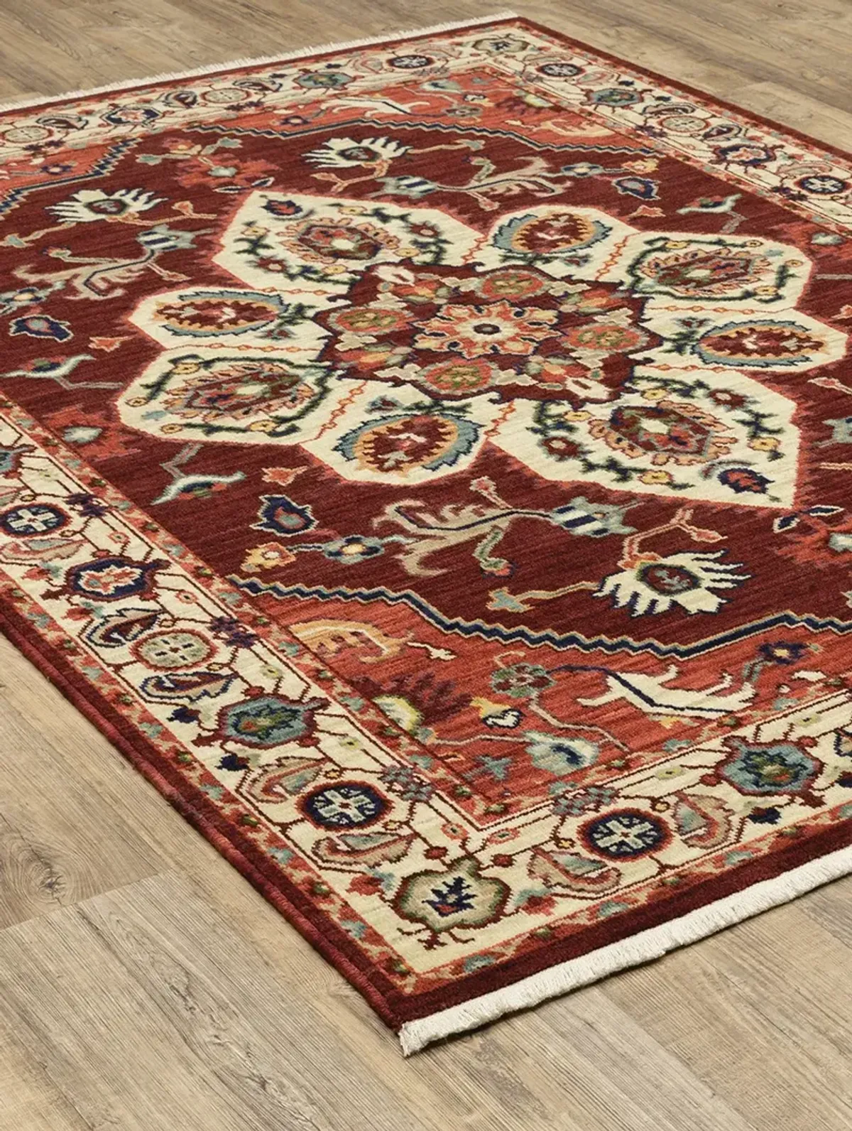 Lilihan 3'3" x 5' Red Rug