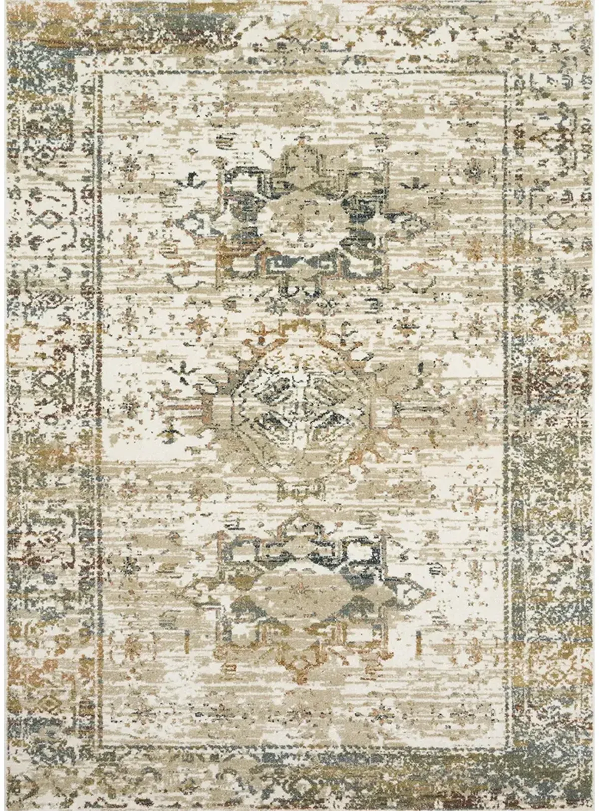 James JAE02 Ivory/Multi 7'10" x 10'10" Rug by Magnolia Home by Joanna Gaines