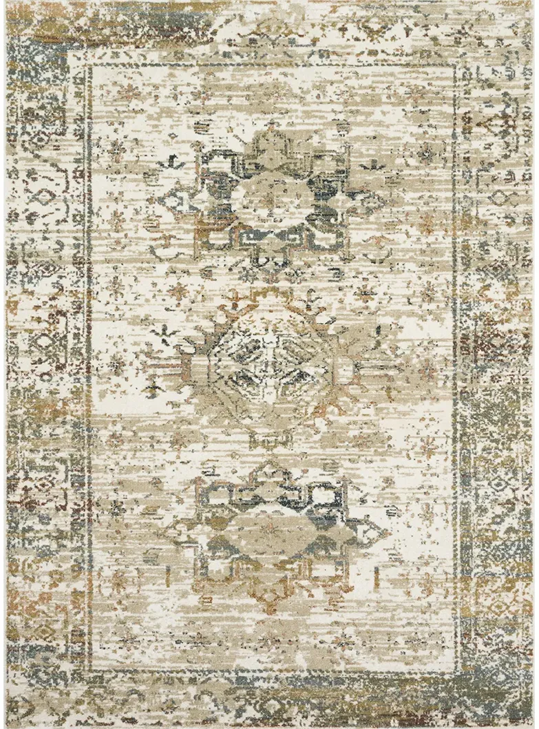 James JAE02 Ivory/Multi 7'10" x 10'10" Rug by Magnolia Home by Joanna Gaines