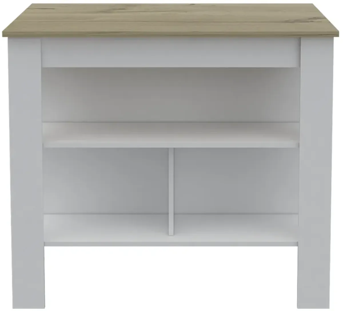 Kitchen Island Antibacterial Dozza, Kitchen, Light Oak / White