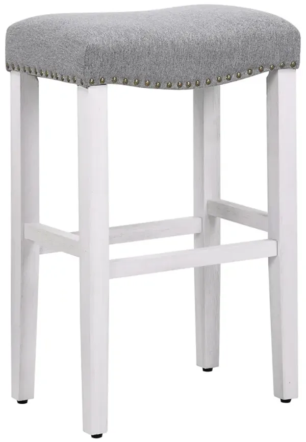 WestinTrends 29" Upholstered Backless Saddle Seat Bar Stool