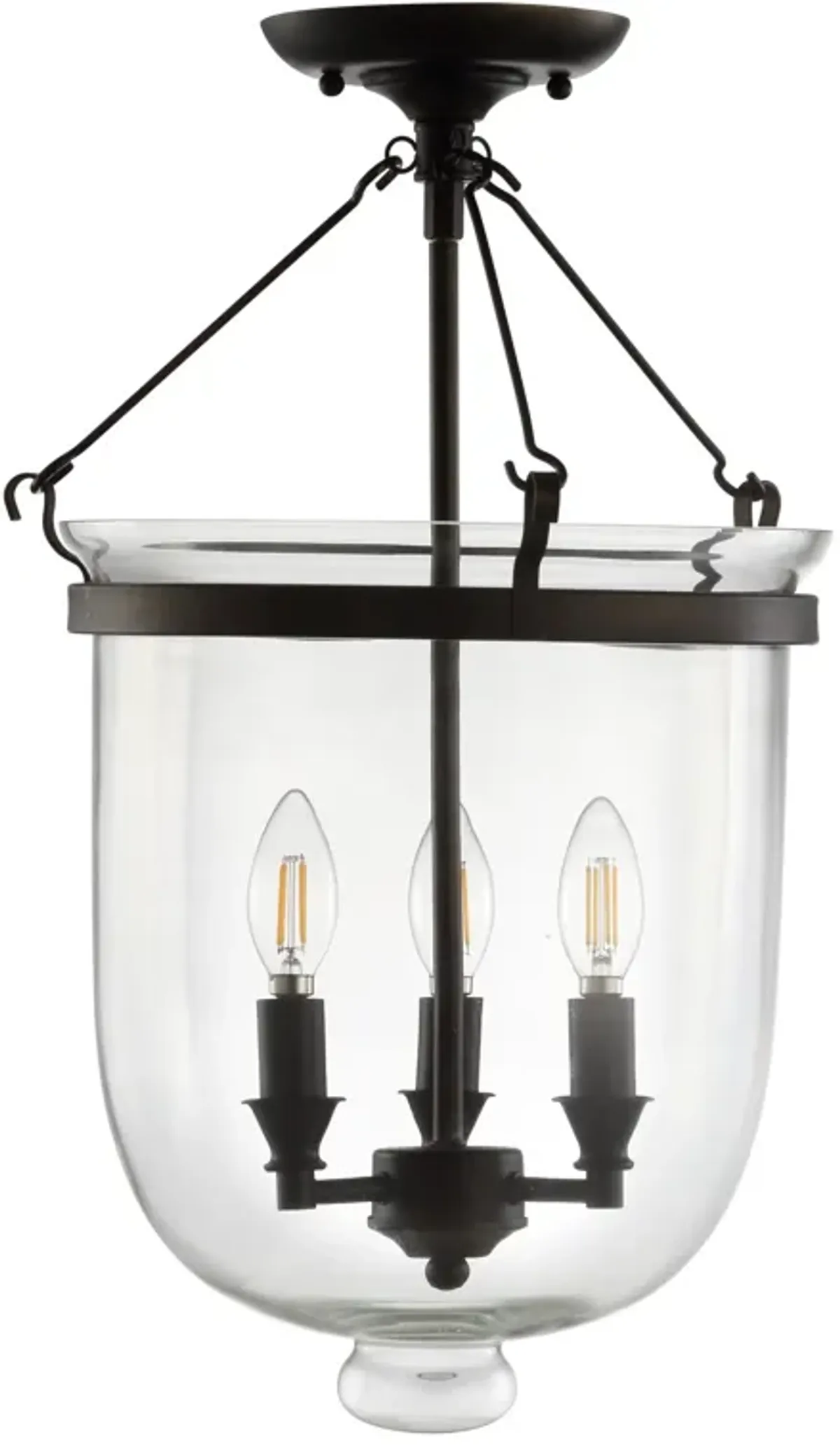 Charlotte Metal/Glass LED Semi-Flush Mount