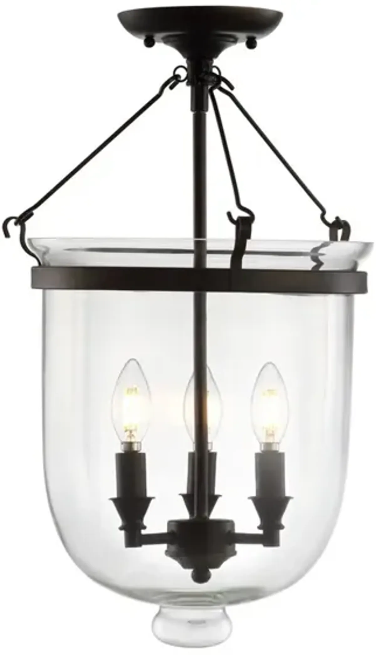 Charlotte Metal/Glass LED Semi-Flush Mount