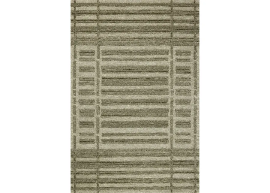 Bradley BRL-07 Sage / Olive 2''6" x 7''6" Rug by Chris Loves Julia