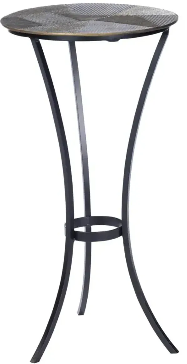 Butler Specialty Gaston Round Metal Side Table, Gold