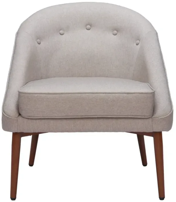 Fabric Tufted Barrel Chair for Living Room or Bedroom Seating