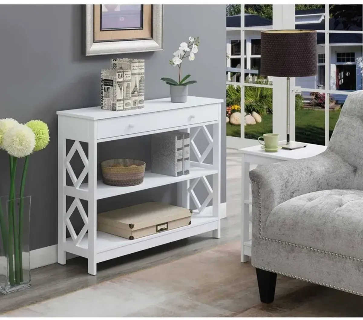 Convience Concept, Inc. Diamond 1 Drawer Console Table