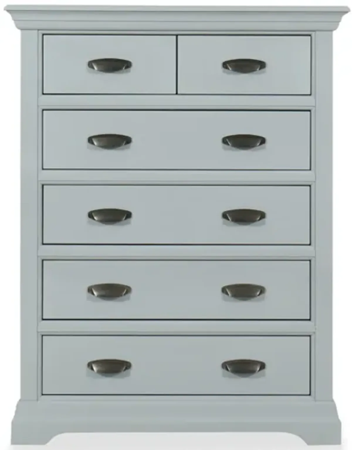 Hunter Hill 6-Drawer Chest in Gray