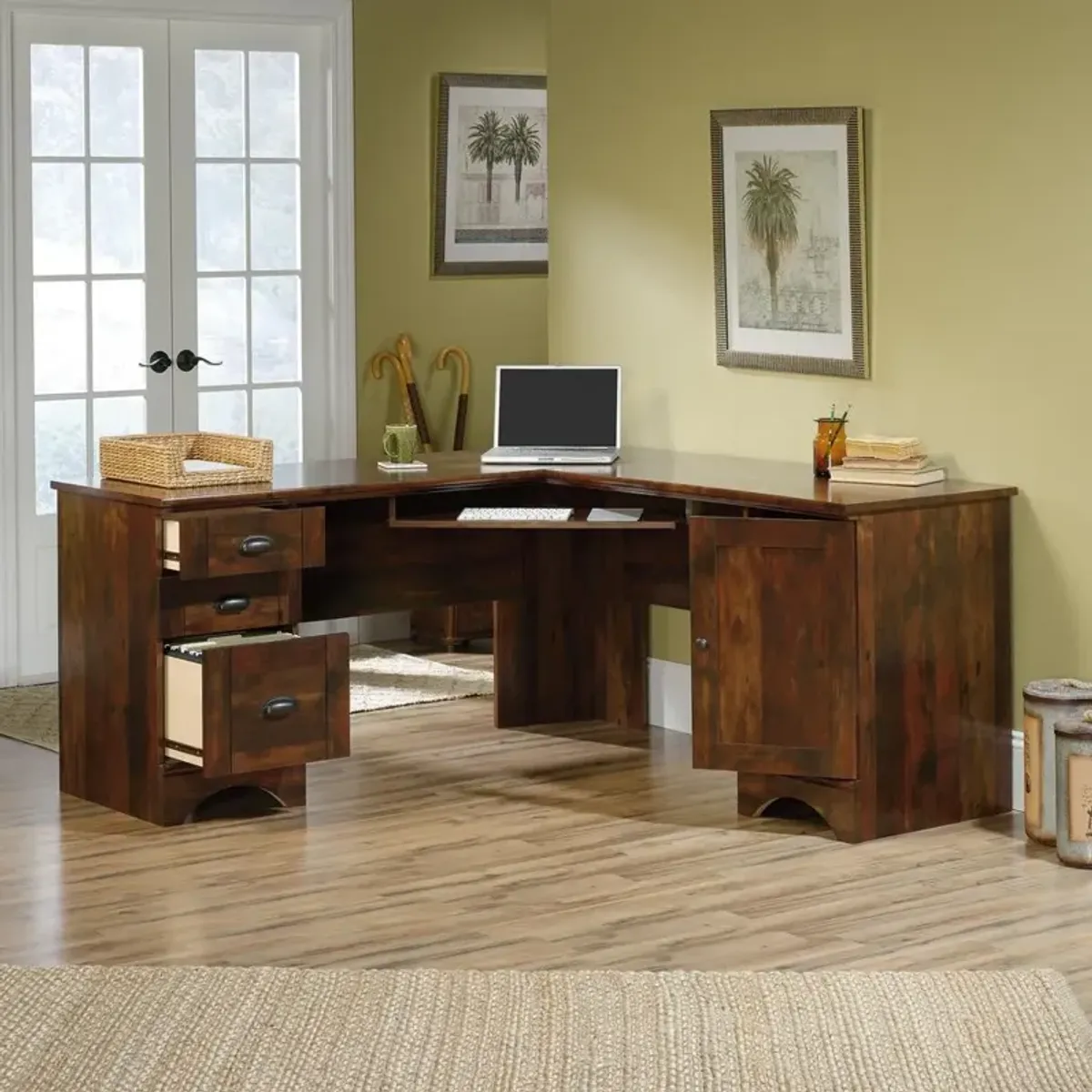 Sauder Harbor View Corner Computer Desk Cuc A2