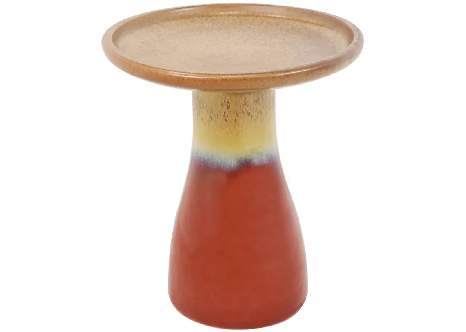 Sunnydaze Outdoor Glazed Ceramic Bird Bath - 20.5 in