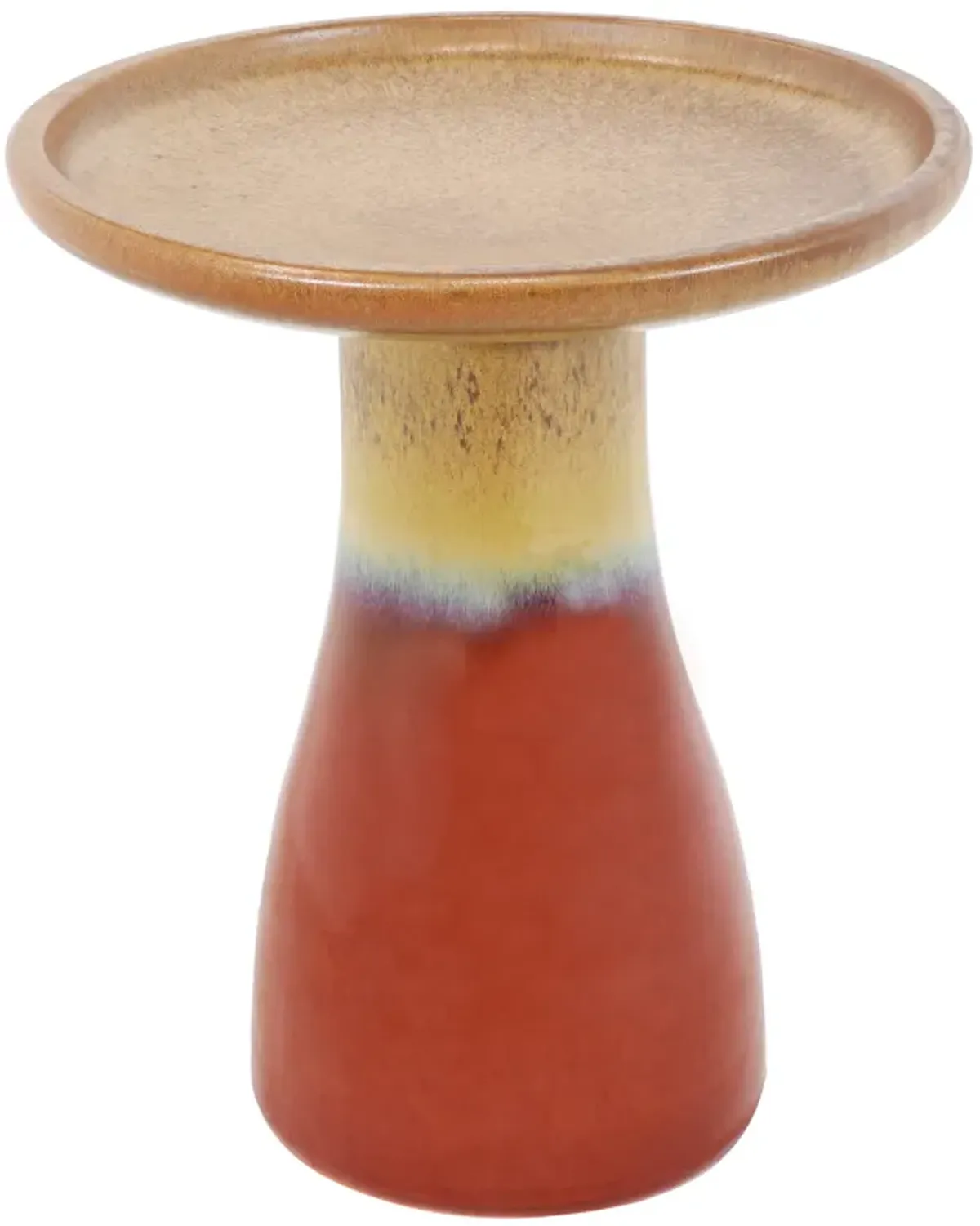 Sunnydaze Outdoor Glazed Ceramic Bird Bath - 20.5 in