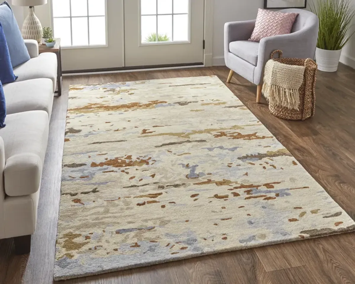 Everley 8644F Ivory/Blue/Brown 8' x 10' Rug