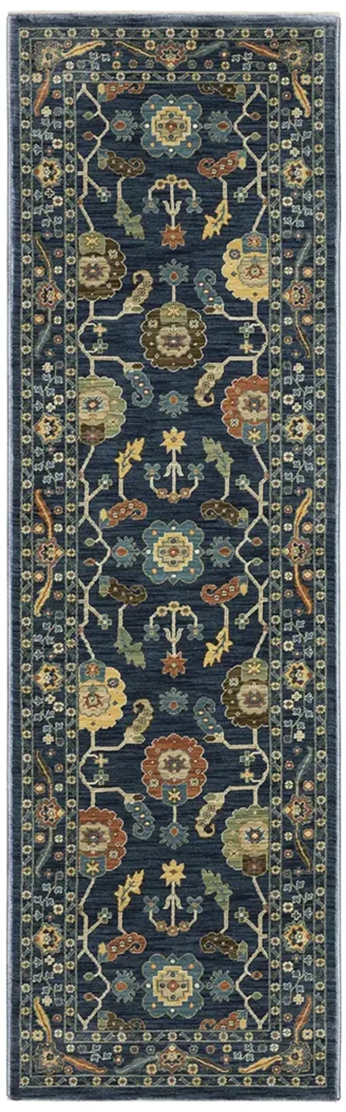 Francesca 2'3" x 7'6" Blue Rug