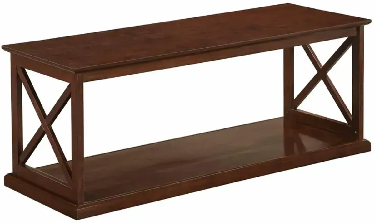 Convenience Concepts Coventry Coffee Table with Shelf Brown