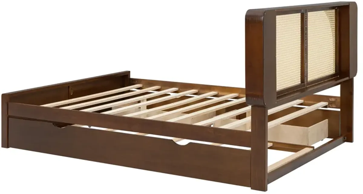 Merax Platform Bed with 2 Drawers and Trundle