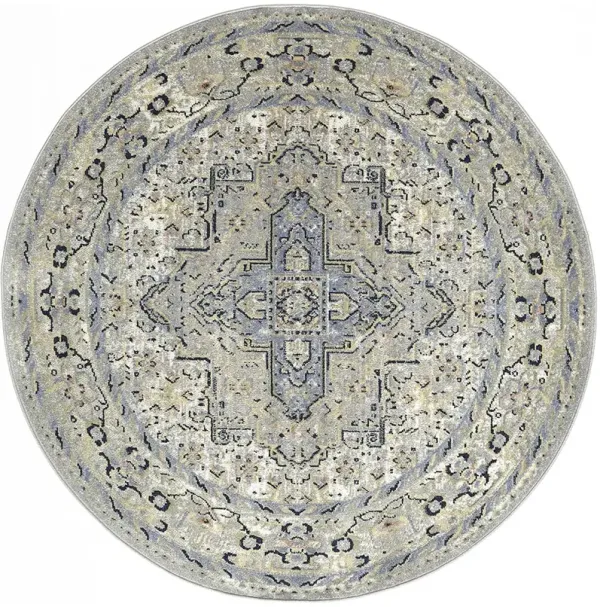 Nourison Essentials Persian NRE07 Blue 6' x Round Rug
