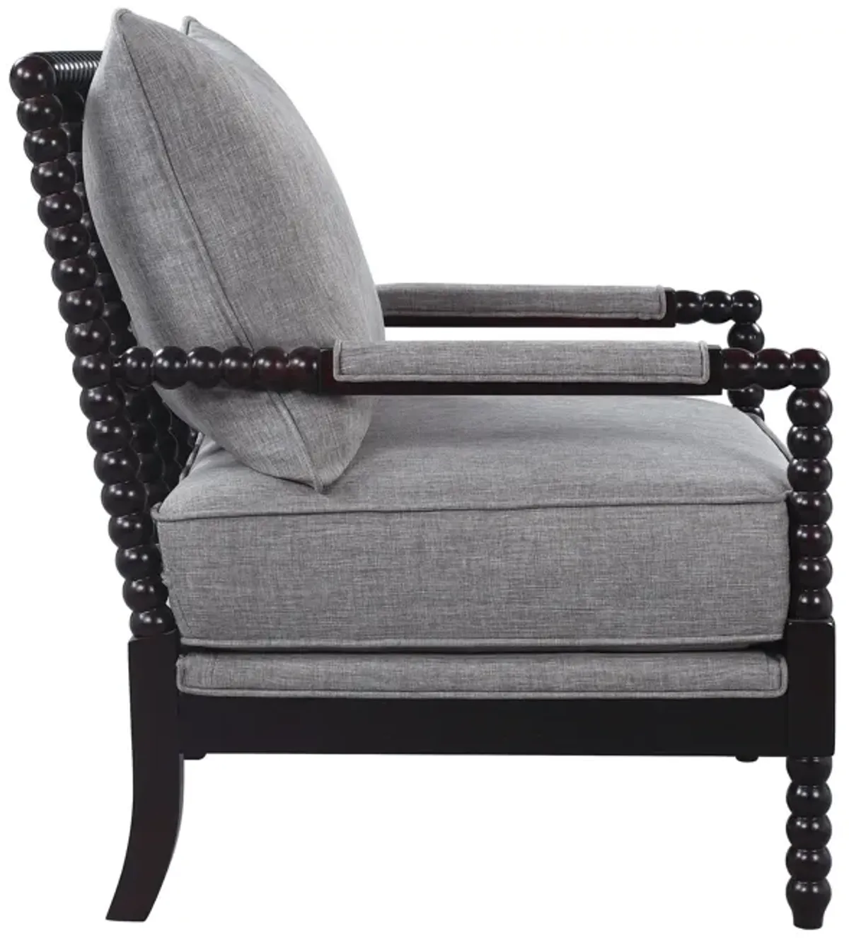 Turned Designing Accent Chair, Gray-Benzara