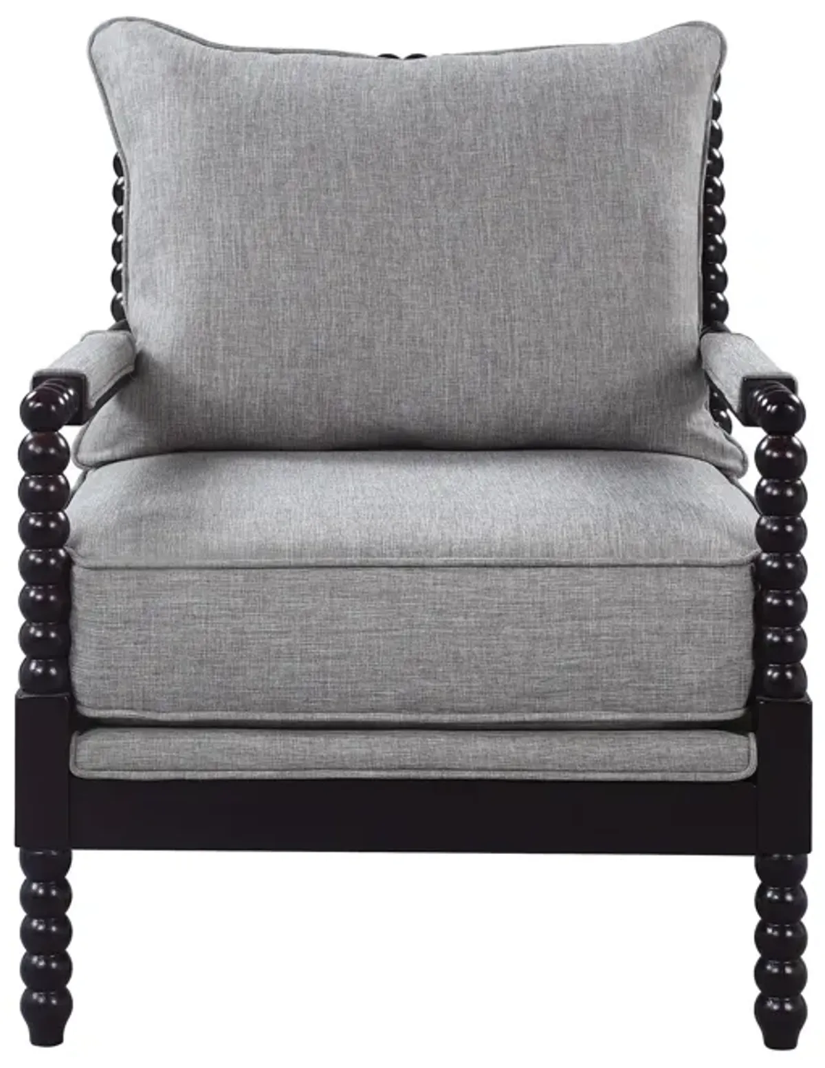 Turned Designing Accent Chair, Gray-Benzara
