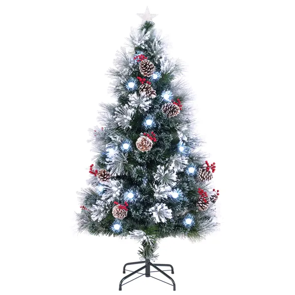 Snow-Flocked Christmas Tree with Realistic Snow for a Cozy Winter Holiday Look