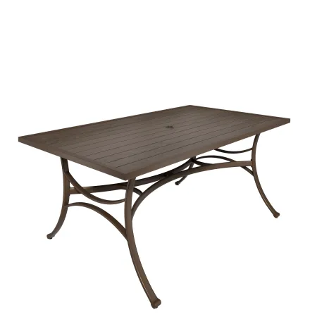 MONDAWE Steel Table Rectangle Dining Table With Powder Coating