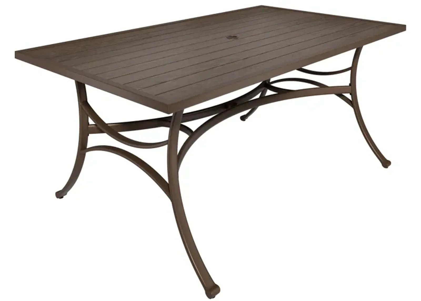 MONDAWE Steel Table Rectangle Dining Table With Powder Coating