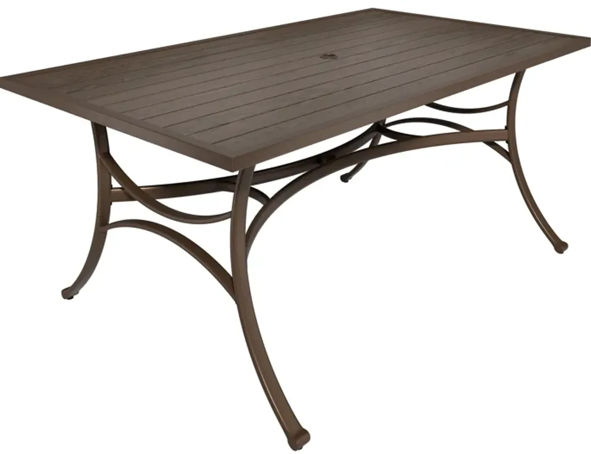 MONDAWE Steel Table Rectangle Dining Table With Powder Coating