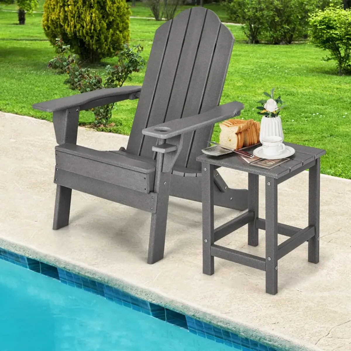 14 Inch Square Weather-Resistant Adirondack Side Table