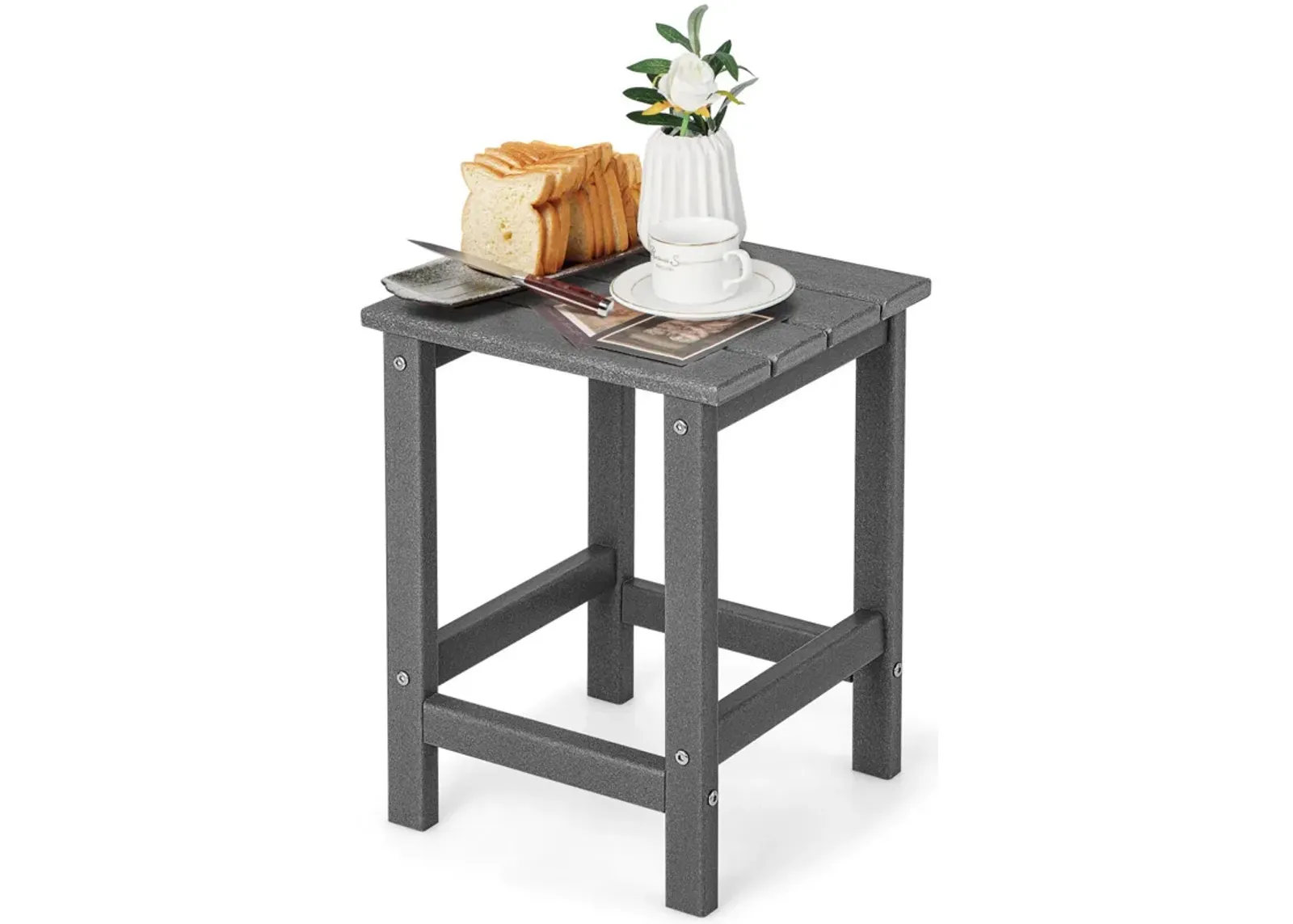 14 Inch Square Weather-Resistant Adirondack Side Table