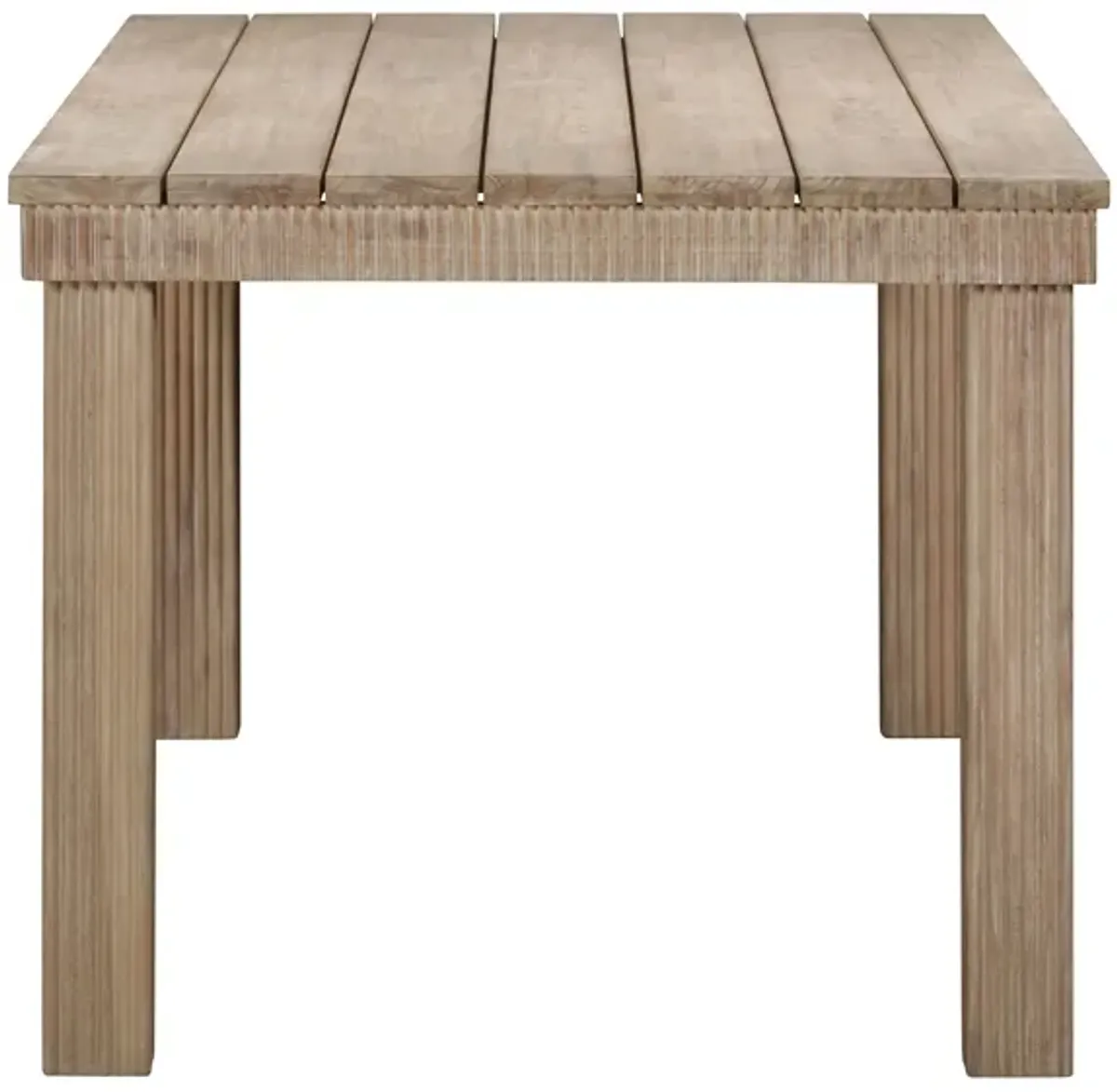 Cassie Natural Outdoor 75" Rectangular Dining Table