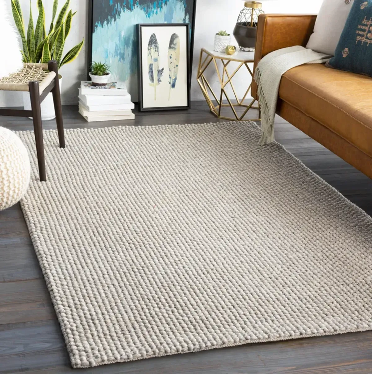 Lucerne LNE-1000 2'6' x 8' Gray Rug