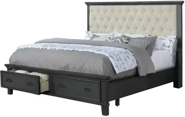 Best Quality Furniture Sandy Platform Eastern King Bed in Cappuccino