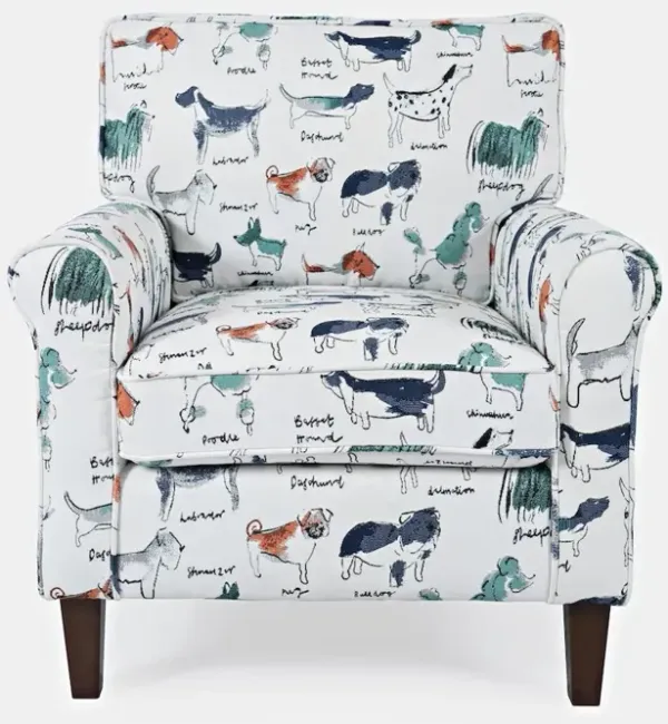 Jofran Baxter Puppy Upholstered Classic Traditional Accent Chair