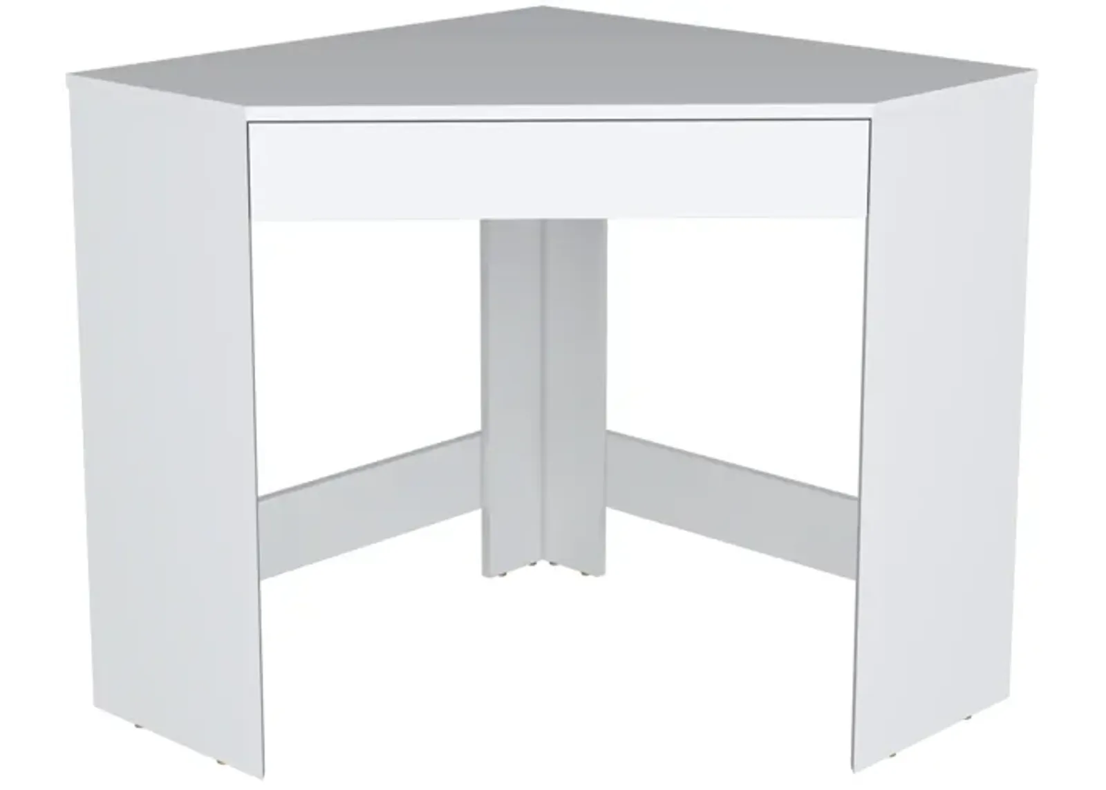 Amity Corner Desk with Spacious Drawer and Optimal Workstation-White