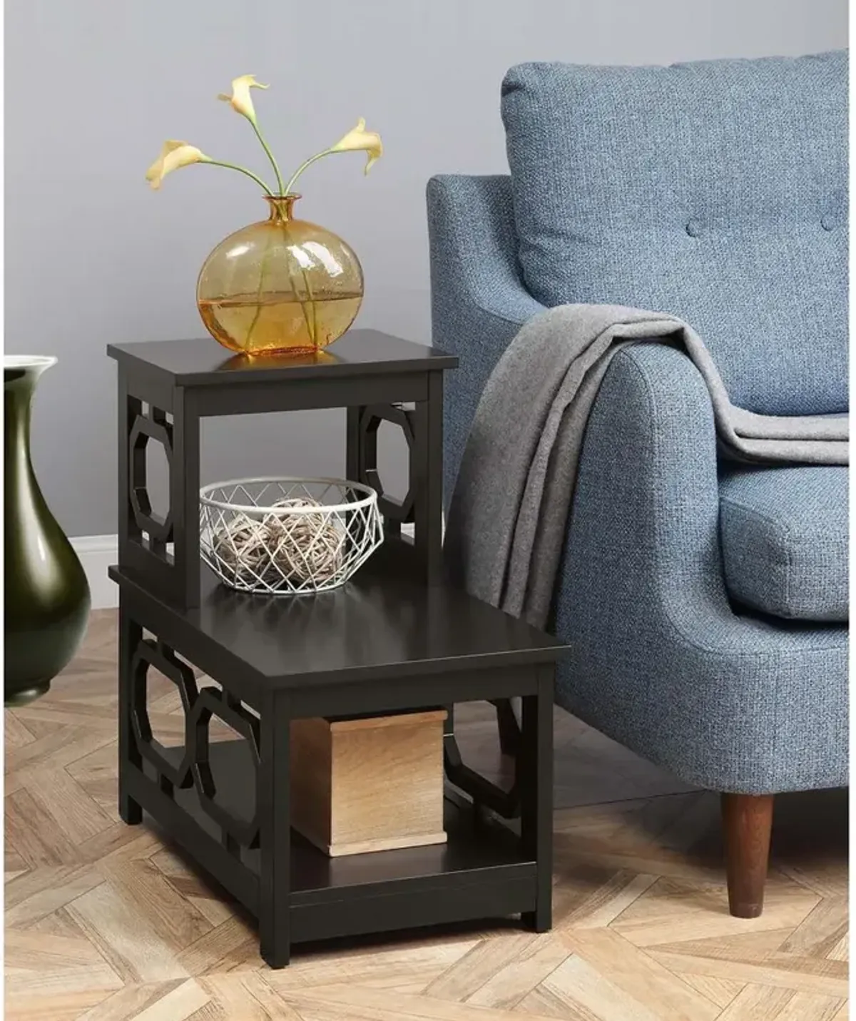 Convenience Concepts Omega 2 Step Chairside End Table.