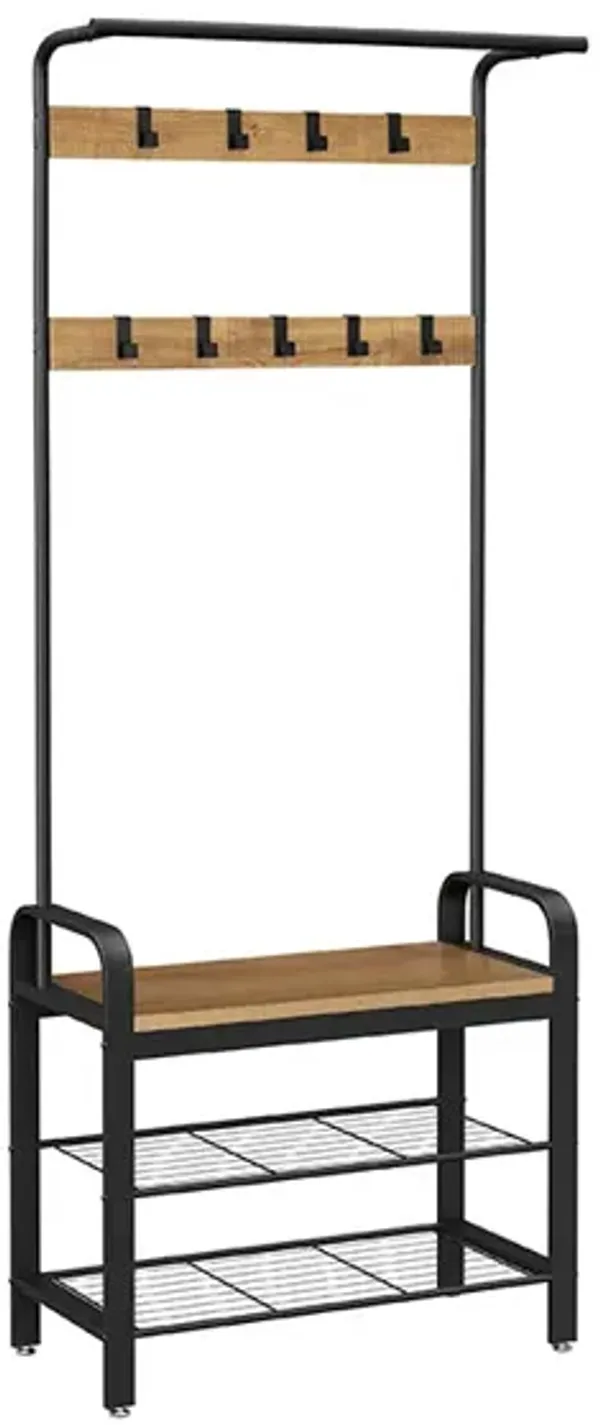 Hivvago Honey Brown Hall Tree