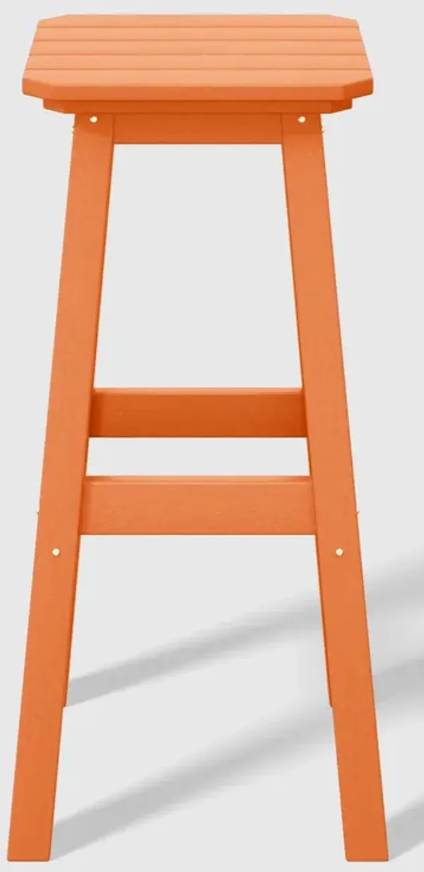 WestinTrends 29" HDPE Outdoor Patio Square Backless Bar Stool