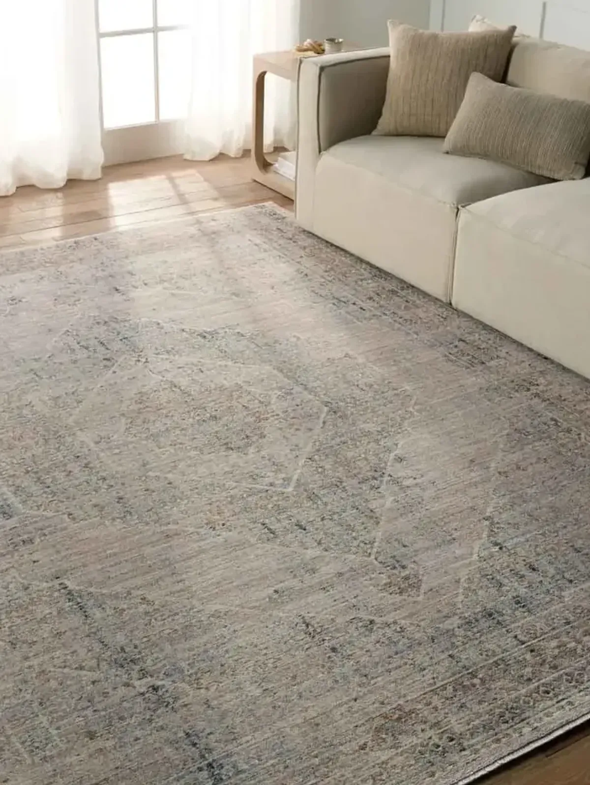 Leila Emory Tan/Taupe 2'6" x 8' Runner Rug