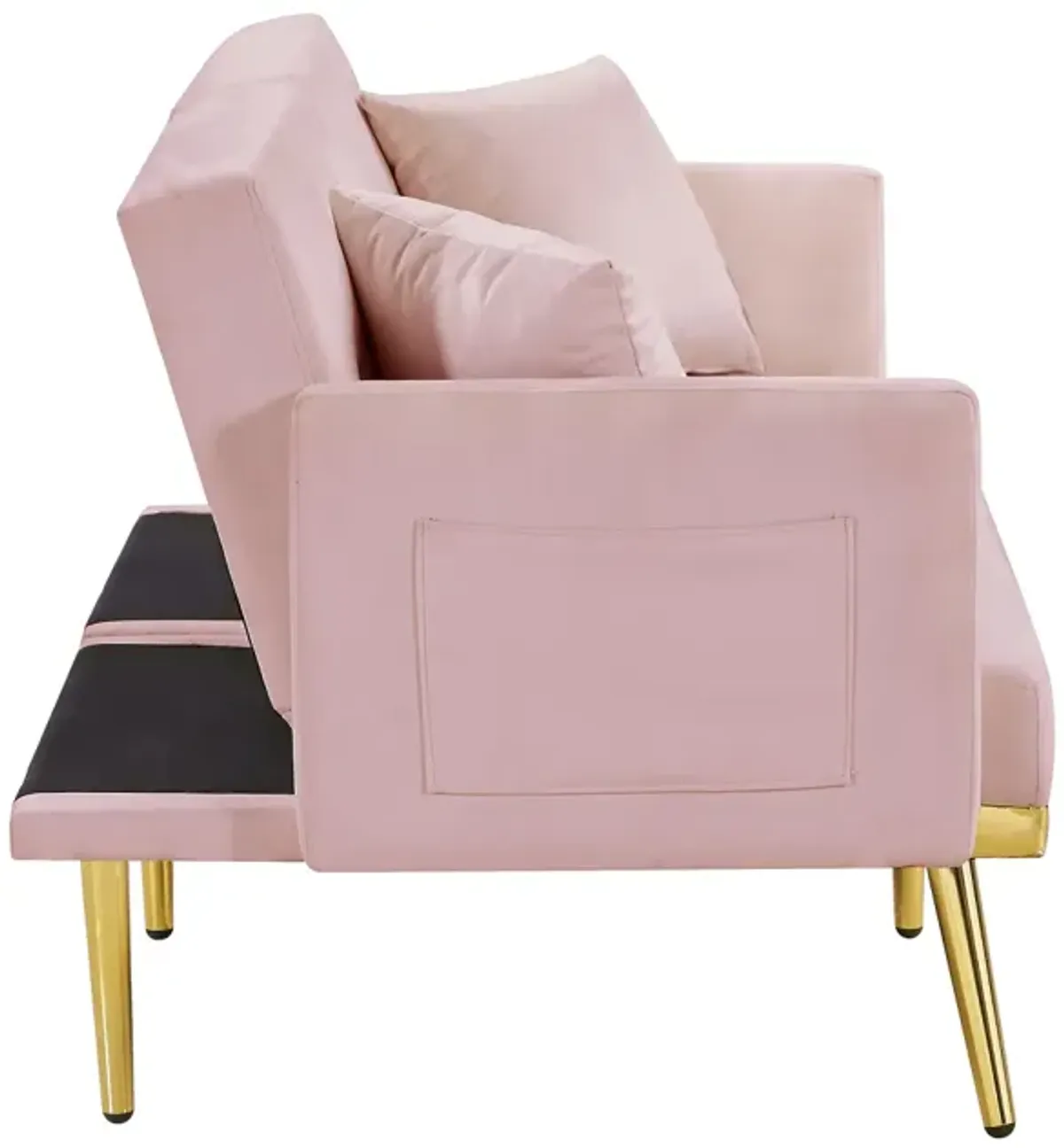 Pink Velvet Sofa Bed