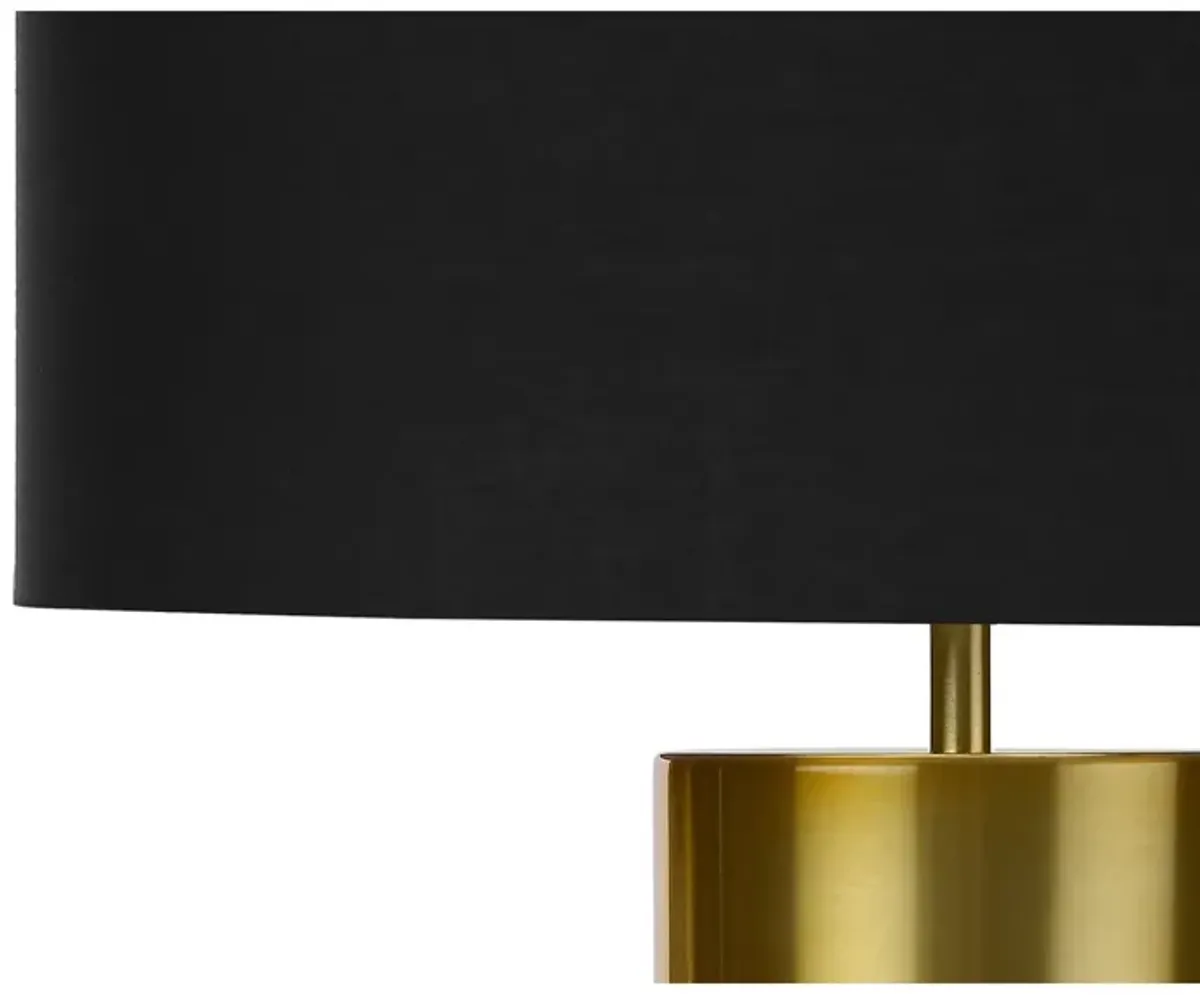 Monarch Specialties I 9629 - Lighting, 25"H, Table Lamp, Black Concrete, Black Shade, Contemporary