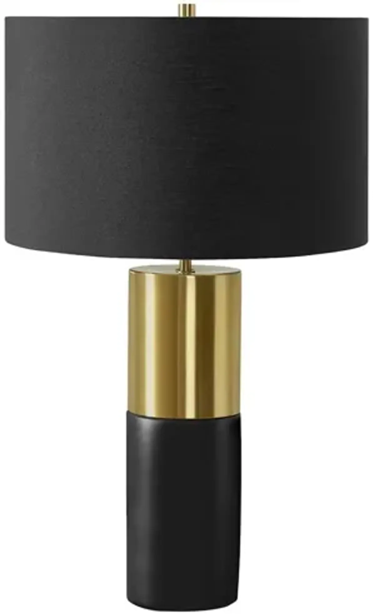 Monarch Specialties I 9629 - Lighting, 25"H, Table Lamp, Black Concrete, Black Shade, Contemporary