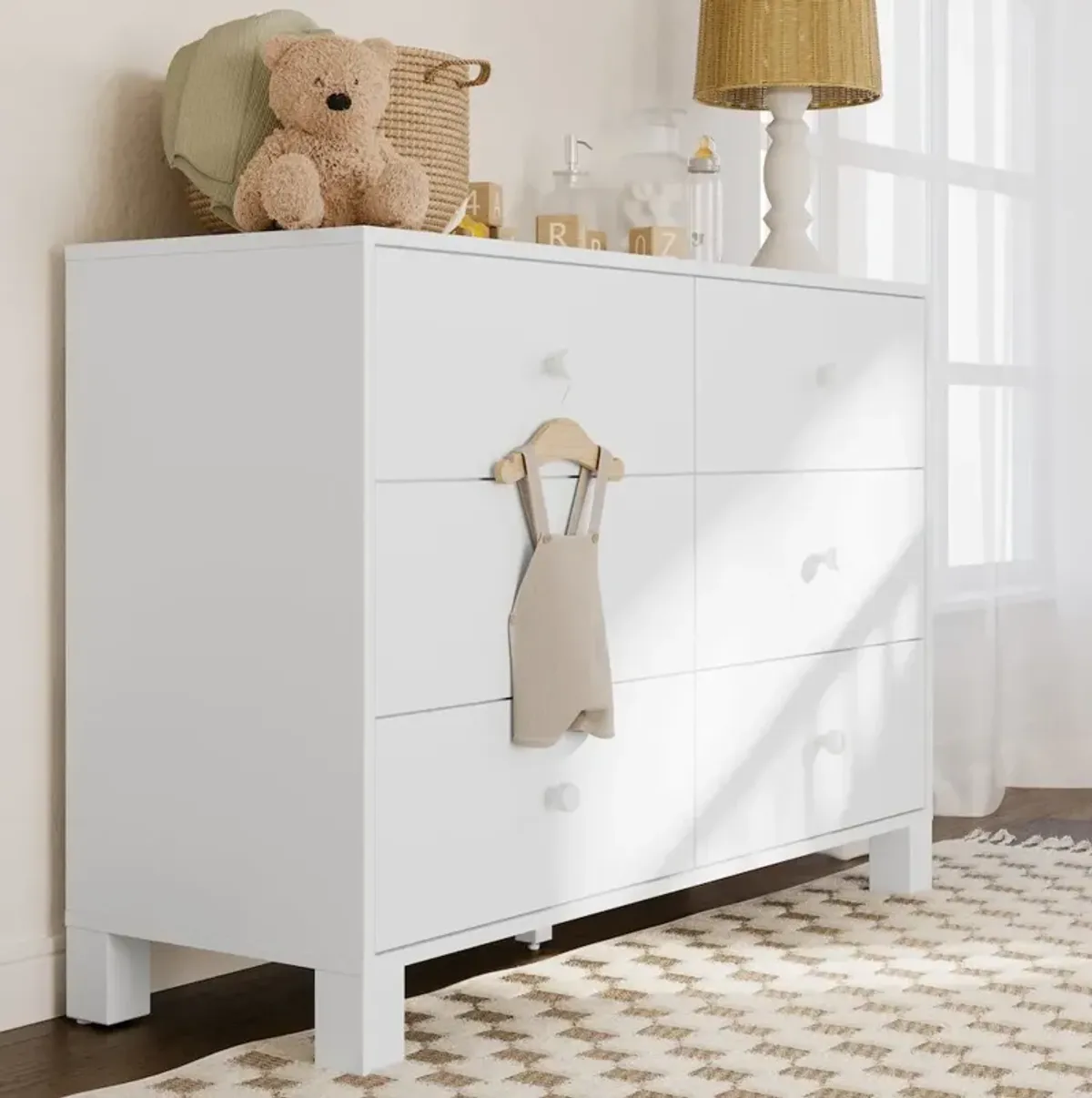 Storkcraft California 6-Drawer Double Dresser (White)